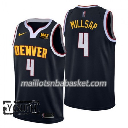 Maillot Enfant Denver Nuggets Paul Millsap 4 2018-2019 Nike Navy Swingman